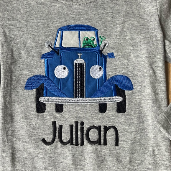 Little Blue Truck monogrammed shirt - Picture 3 of 3